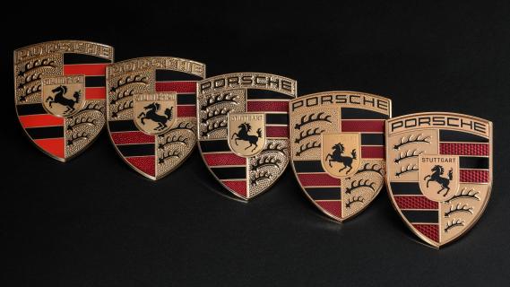 Alle emblemen (logo's) van Porsche door de jaren heen