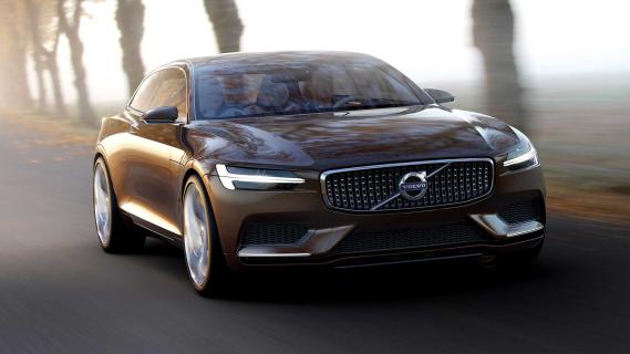 Volvo Concept Estate (2017) rijdend schuin voor