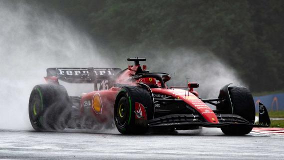 GP van België 2023 Leclerc regen