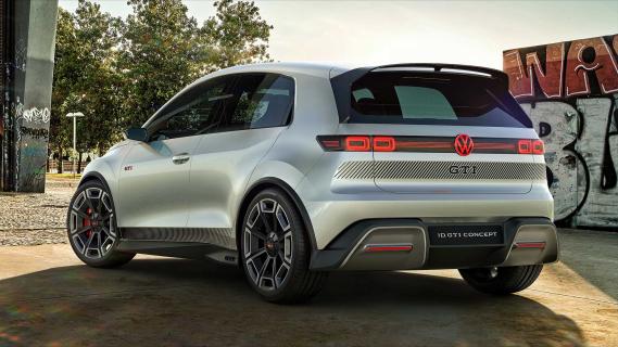 Volkswagen ID. GTI Concept rood (2023) grijs achterkant