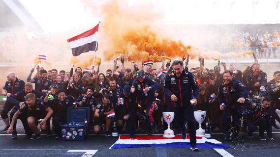 GP van Nederland 2023 Red Bull viert feest