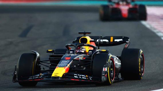 GP van Abu Dhabi 2023 Verstappen Leclerc