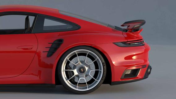 Porsche 911 (992) Turbo klapkoplampen 'Slantnose' zijkant achter