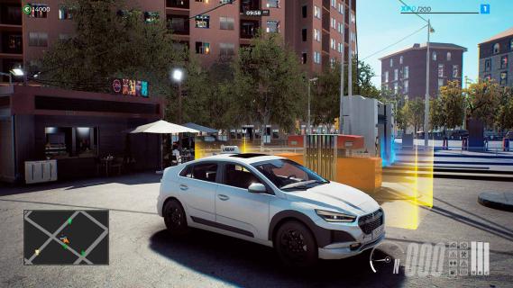 Taxi Life City: A driving simulator screenshot auto schuin voor