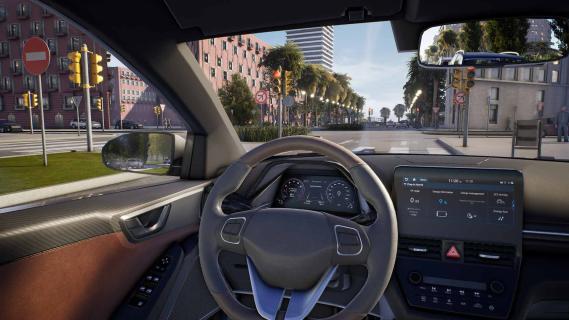 Taxi Life City: A driving simulator screenshot stuur