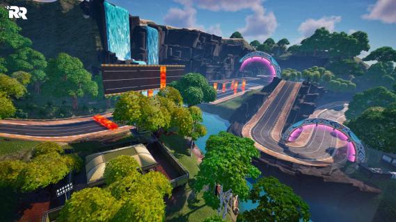 Fortnite racen Rocket Racing circuit