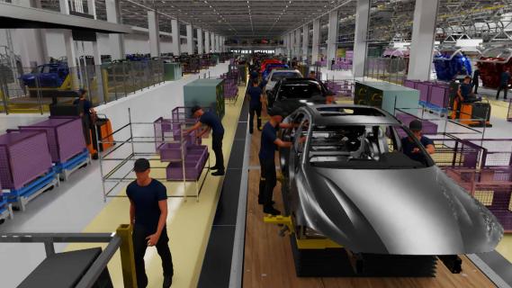 BMW nieuwe fabriek München rendering productielijn