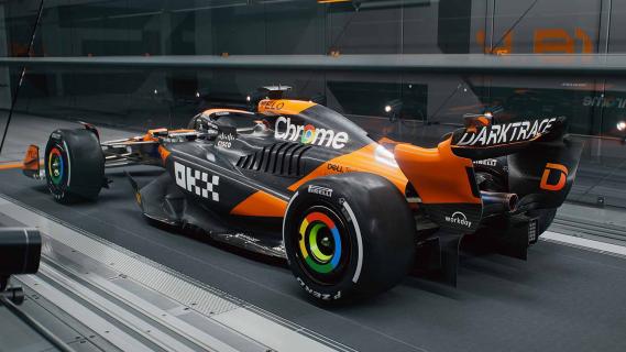 McLaren MCL38 F1-auto 2024 schuin achter