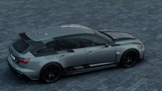 Audi RS 6 GT in Nardogrijs (met stickers)