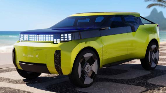 Fiat Panda concepten 2024 pick-up schuin voor