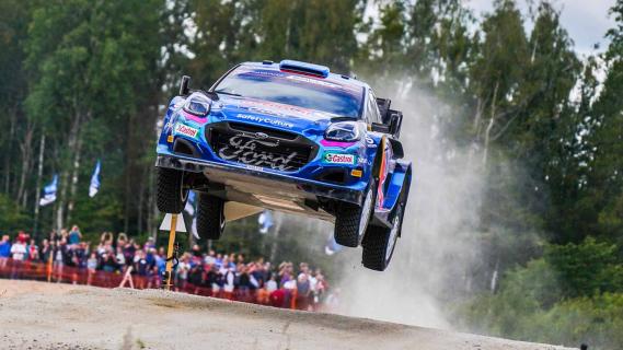 Ford Puma WRC rallyauto sprong