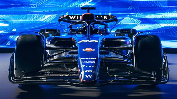 Williams F1-auto 2024 voorkant dichtbij