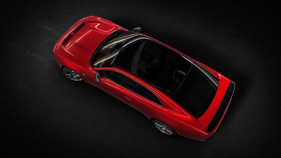 Rood Elektrische Dodge Charger 2024 achterkant