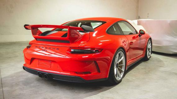 Porsche 911-collectie te koop met vrachtwagen en trailer 911 GT3 achterkant