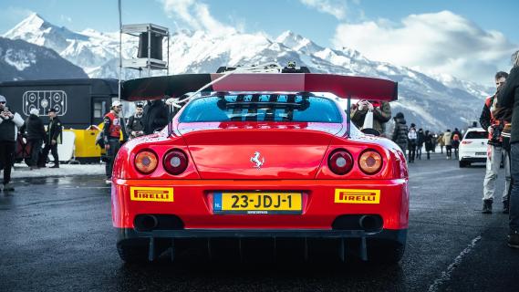 Porsche F.A.T. Ice Race 2024 Ferrari 550 Maranello F133 Nederlands kenteken achterkant