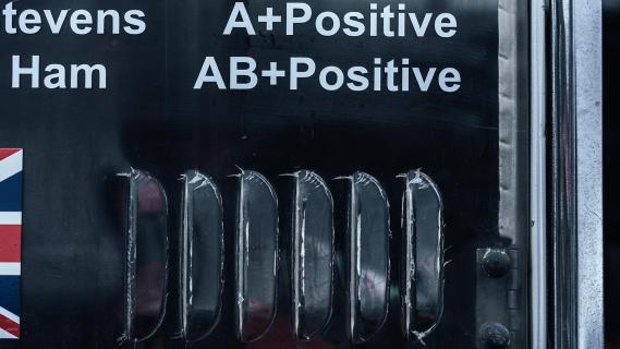 Porsche F.A.T. Ice Race 2024 detail bloedtype A+ Postive en AB+ Positive