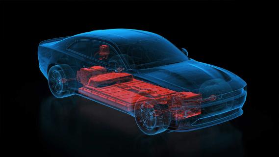 Elektrische Dodge Charger 2024 batterij