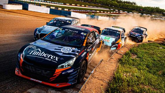 World Rallycross RX1 elektrische tegen benzineauto's bocht