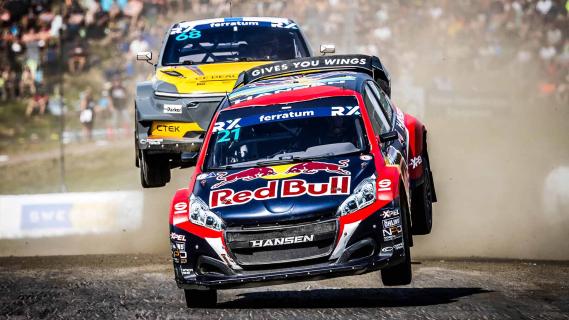 World Rallycross RX1 elektrische tegen benzineauto's sprong