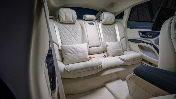 interieur vernieuwde Mercedes EQS (2024) stoelen