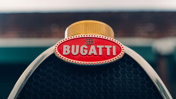 Bugatti Baby II detail Bugatti-logo