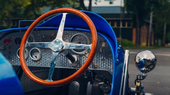 Bugatti Baby II detail stuur