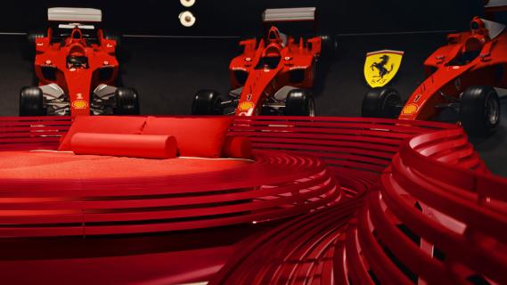 Airbnb in Ferrari Museum bed zijkant