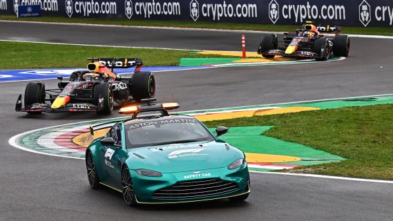 Imola 2022 Verstappen Pérez Aston martin Vantage Safety car