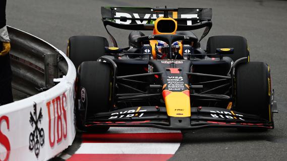 GP van Monaco 2024 Verstappen vangrail
