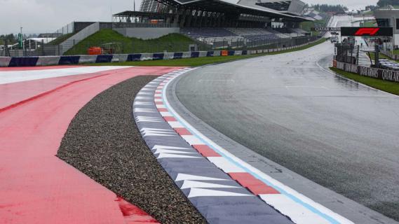 GP van Oostenrijk 2024 grindbak grindstrip in laatste bocht
