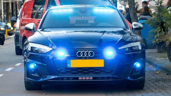 Audi S5 Sportback TDI politie schuin voorkant