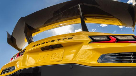 Chevrolet Corvette ZR1 C8 2025 achterkant spoiler detail
