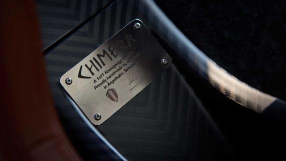 Koenigsegg Chimera interieur naamplaat