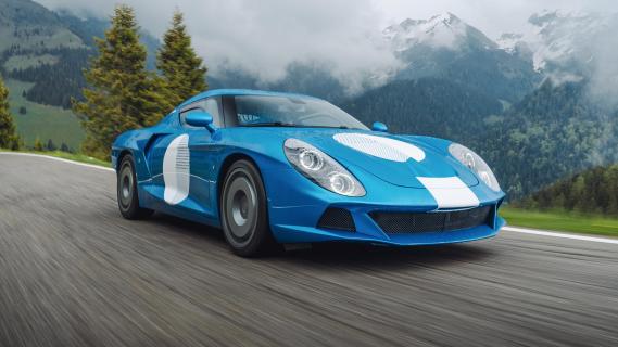 Zagato AGTZ Twin Tail (2025) blauw zijkant rechtsvoor schuin rijdend