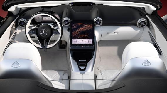 Mercedes-Maybach SL 680 Monogram Series (R232) rood (2024) interieur dashboard wit