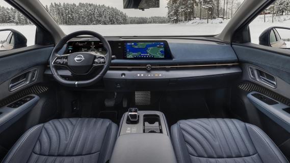 Nissan Ariya e-4orce Evolve Plus brons (2024) interieur dashboard