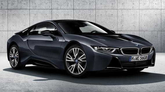 BMW i8 Coupe (2016) Protonic Dark Silver links voor zijkant