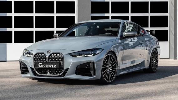 G-Power M440i Coupe grijs zijkant voor hoog