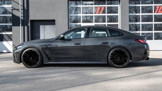 G-Power M440i Gran Coupe donkergrijs zijkant