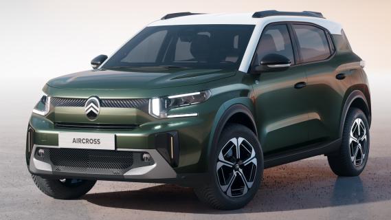 Citroën ë-C3 Aircross (2024) groen schuin voor zij