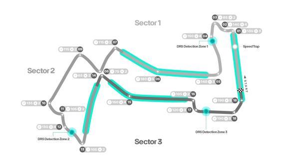 GP Singapore 2024 Marina Bay Circuit layout