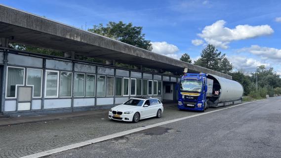 Grensovergang Duitsland bord Duitsland grenscontrole huisje