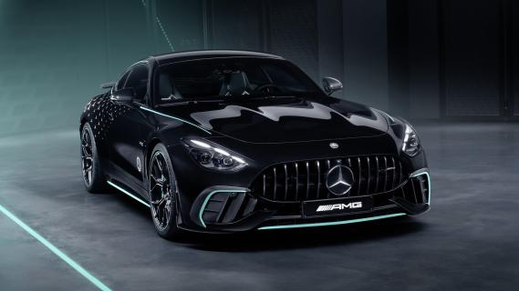 Mercedes-AMG GT Pro Motorsport Collectors Edition (2024) zwart rechts voor schuin hoog