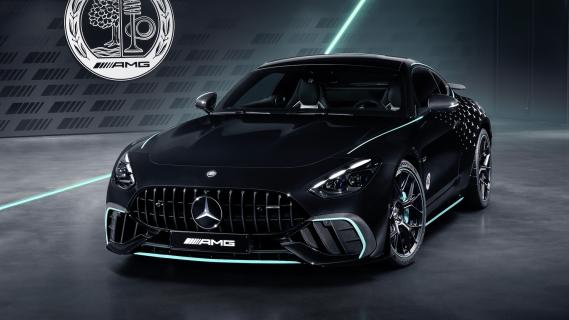 Mercedes-AMG GT Pro Motorsport Collectors Edition (2024) zwart linksvoor rechts hoog schuin