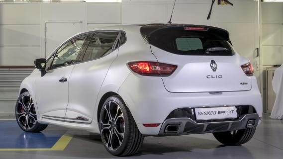 Renault Clio RS Trophy wit zijkant links achter