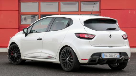 Renault Clio RS Trophy facelift wit zijkant links achter