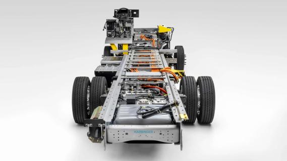 Thor Test Vehicle plug-in hybride camper ladderchassis voor