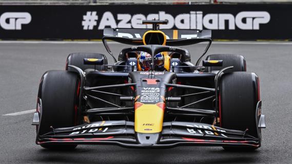 GP Azerbeidzjan 2024: Verstappen vrije training voorzijde