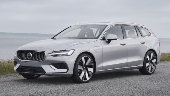 Volvo V60 T8 AWD Recharge Inscription grijs zijkant voor