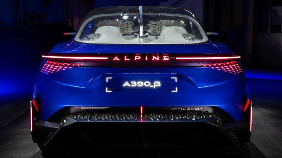 Alpine A390 B Concept (2024) blauw achterkant